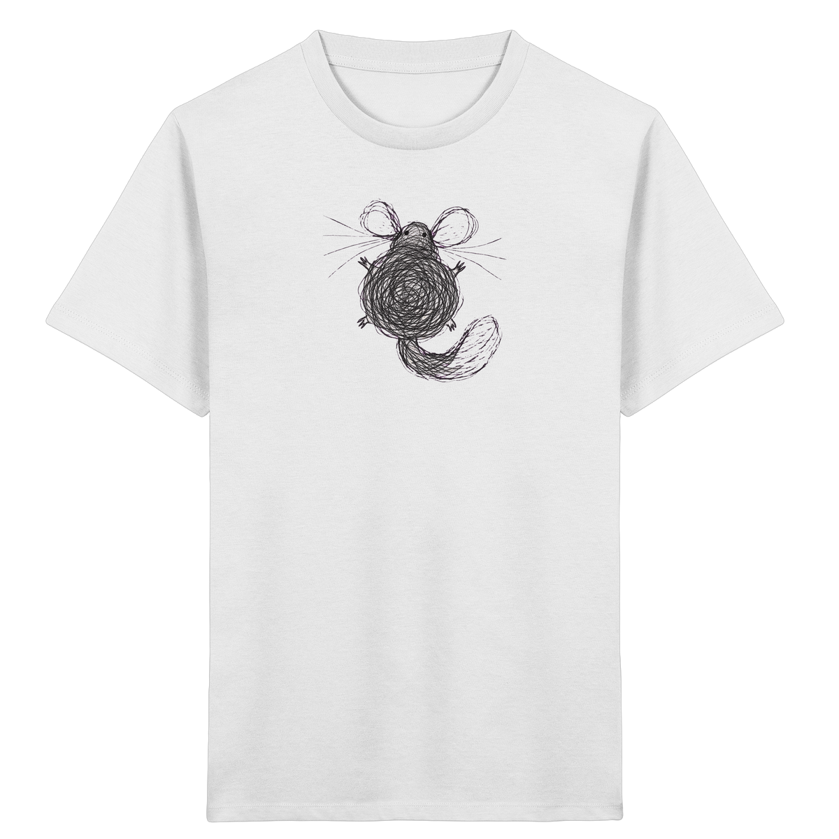 Chinchilla von oben gezeichnet - Kinder Bio T-Shirt