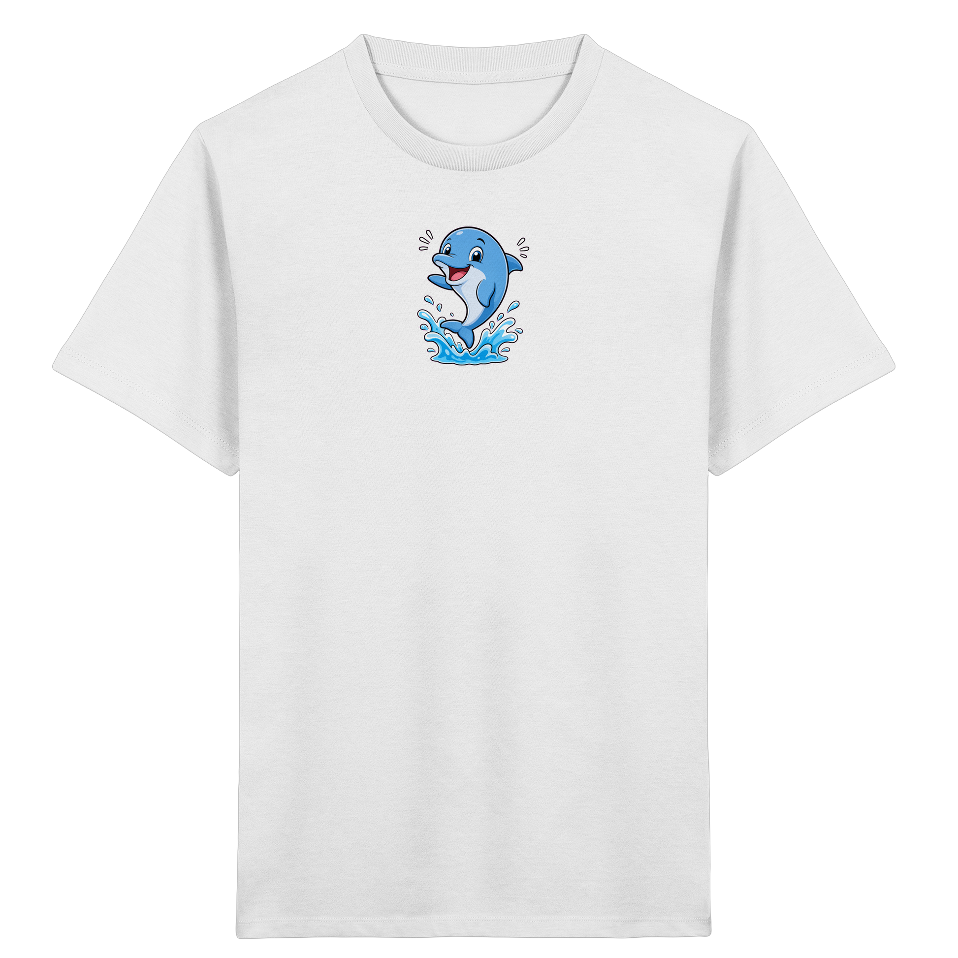 Fröhlicher Delphin: Springendes T-Shirt für Kinder - Kinder Bio T-Shirt