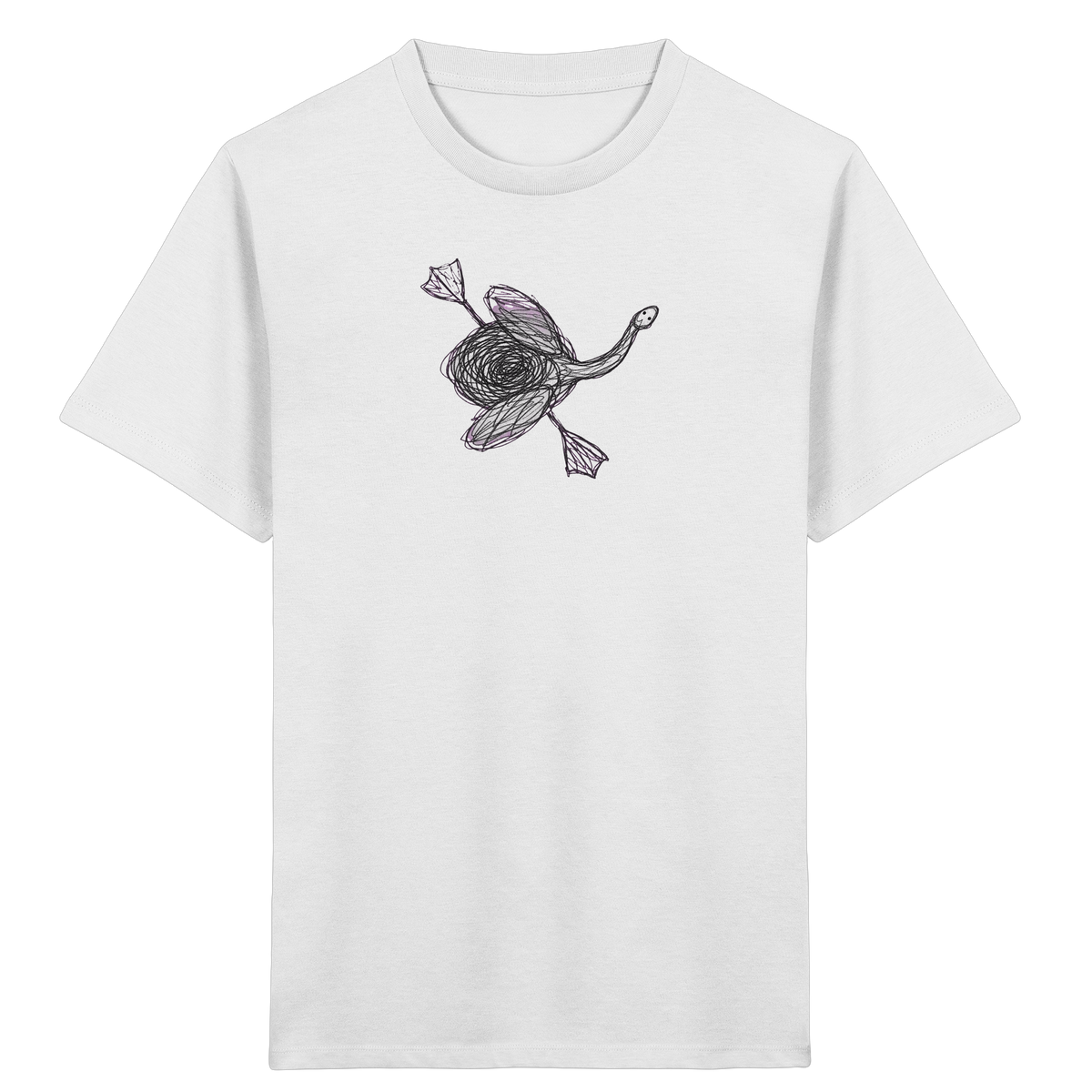 Schwan von oben Kritzelmotiv - Kinder Bio T-Shirt
