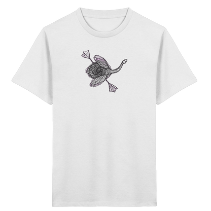 Schwan von oben Kritzelmotiv - Kinder Bio T-Shirt