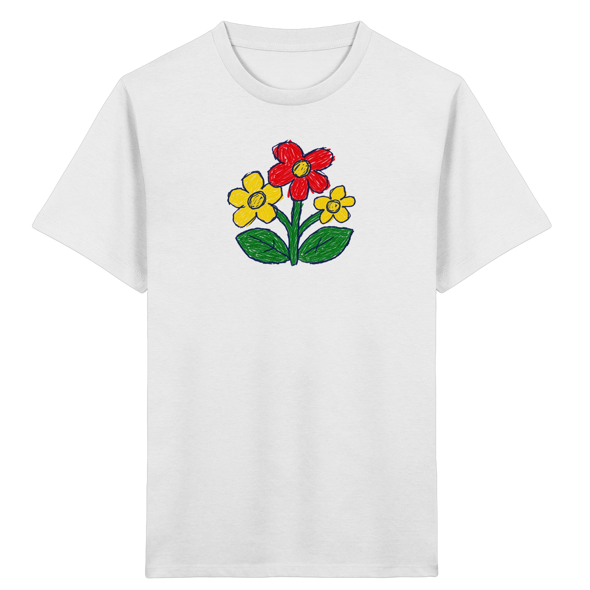 Kritzel-Dreiblüte Kinder T-Shirt - Kinder Bio T-Shirt