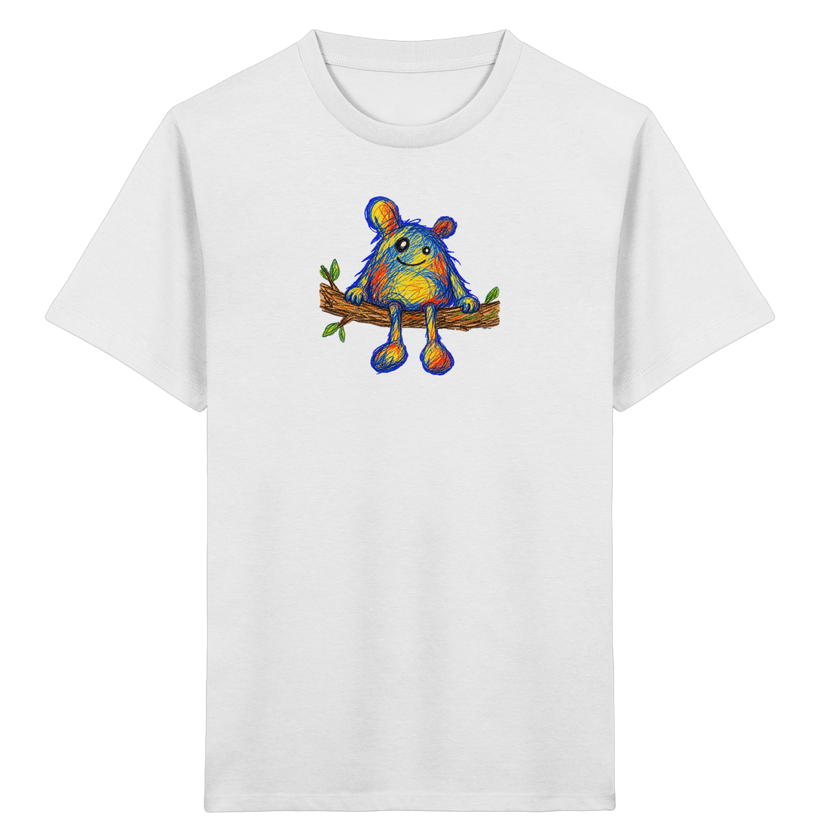 Astsitzer Kritzelmonster auf Ast - Kinder Bio T-Shirt