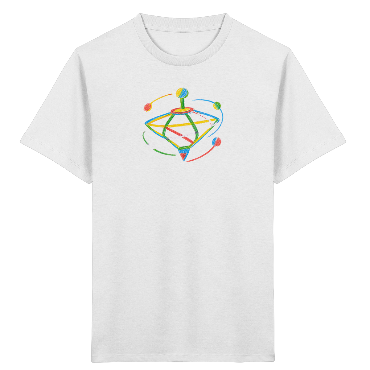 Bunter Farbpunkt Kreisel - Kinder Bio T-Shirt