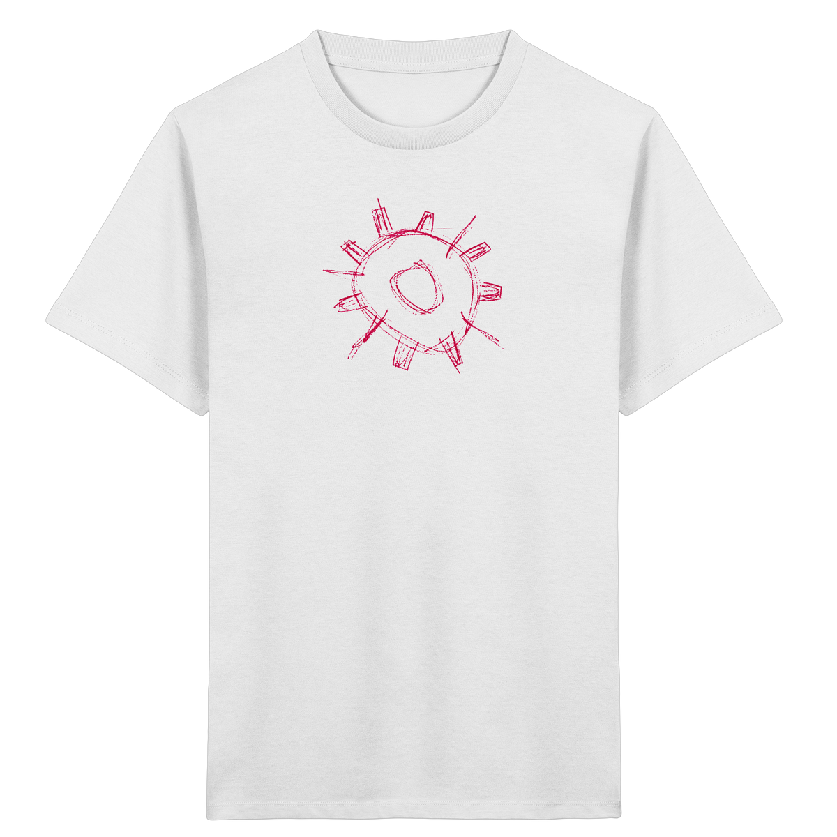 Karminrotes Zackenrad Kinder T-Shirt - Kinder Bio T-Shirt
