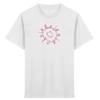 Karminrotes Zackenrad Kinder T-Shirt - Kinder Bio T-Shirt