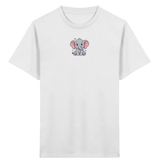 Niedlicher Elefant: Fröhliches Kinder-T-Shirt - Kinder Bio T-Shirt
