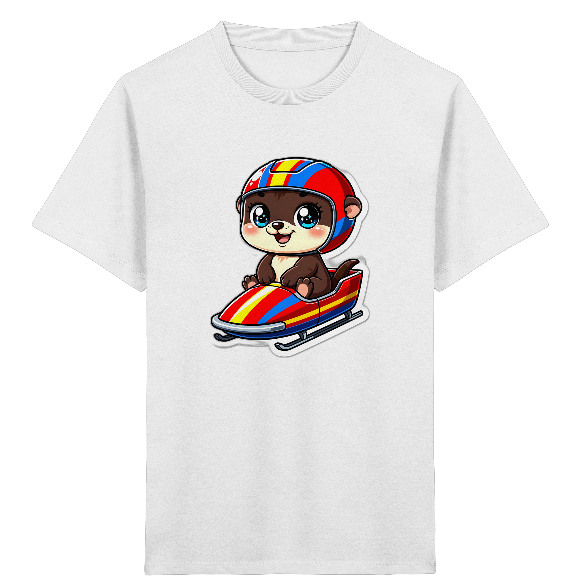 Otter im Bob – Kinder-T-Shirt