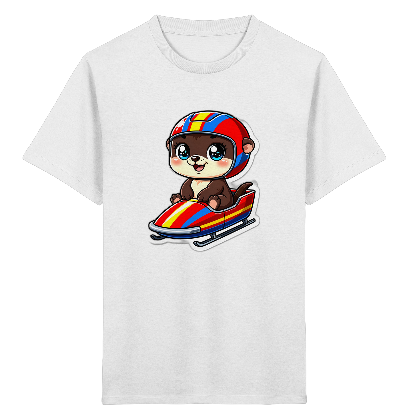 Otter im Bob: Cooles Kinder T-Shirt