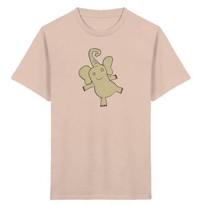 Verspieltes Elefanten T-Shirt handgezeichnet - Fraiche Peche